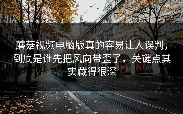 蘑菇视频电脑版真的容易让人误判，到底是谁先把风向带歪了，关键点其实藏得很深