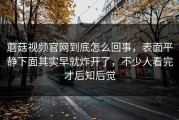 蘑菇视频官网到底怎么回事，表面平静下面其实早就炸开了，不少人看完才后知后觉