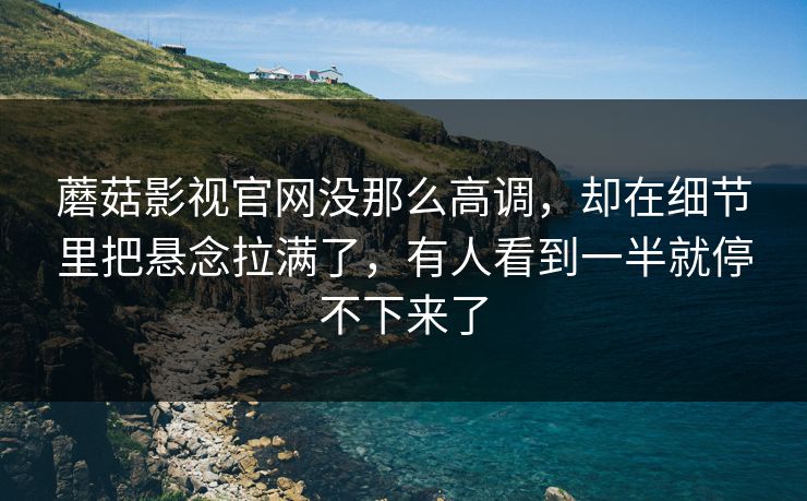 蘑菇影视官网没那么高调,却在细节里把悬念拉满了,有人看到一半就停不下来了 蘑菇影视官网没那么高调,却在细节里把悬念拉满了,有人看到一半就停不下来了