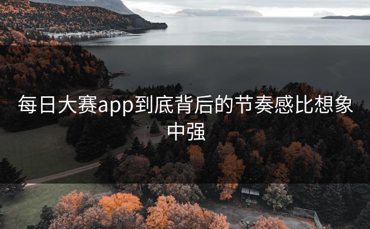 每日大赛app到底背后的节奏感比想象中强 每日大赛app到底背后的节奏感比想象中强